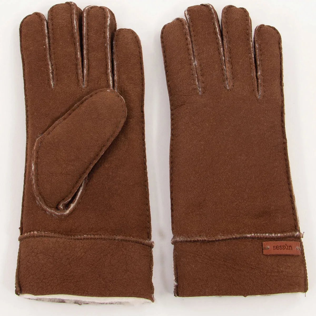 Sessun Page Shearling Glove Chestnut