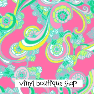 Shell We Dance Lilly Inspired Printed Patterned Craft Vinyl