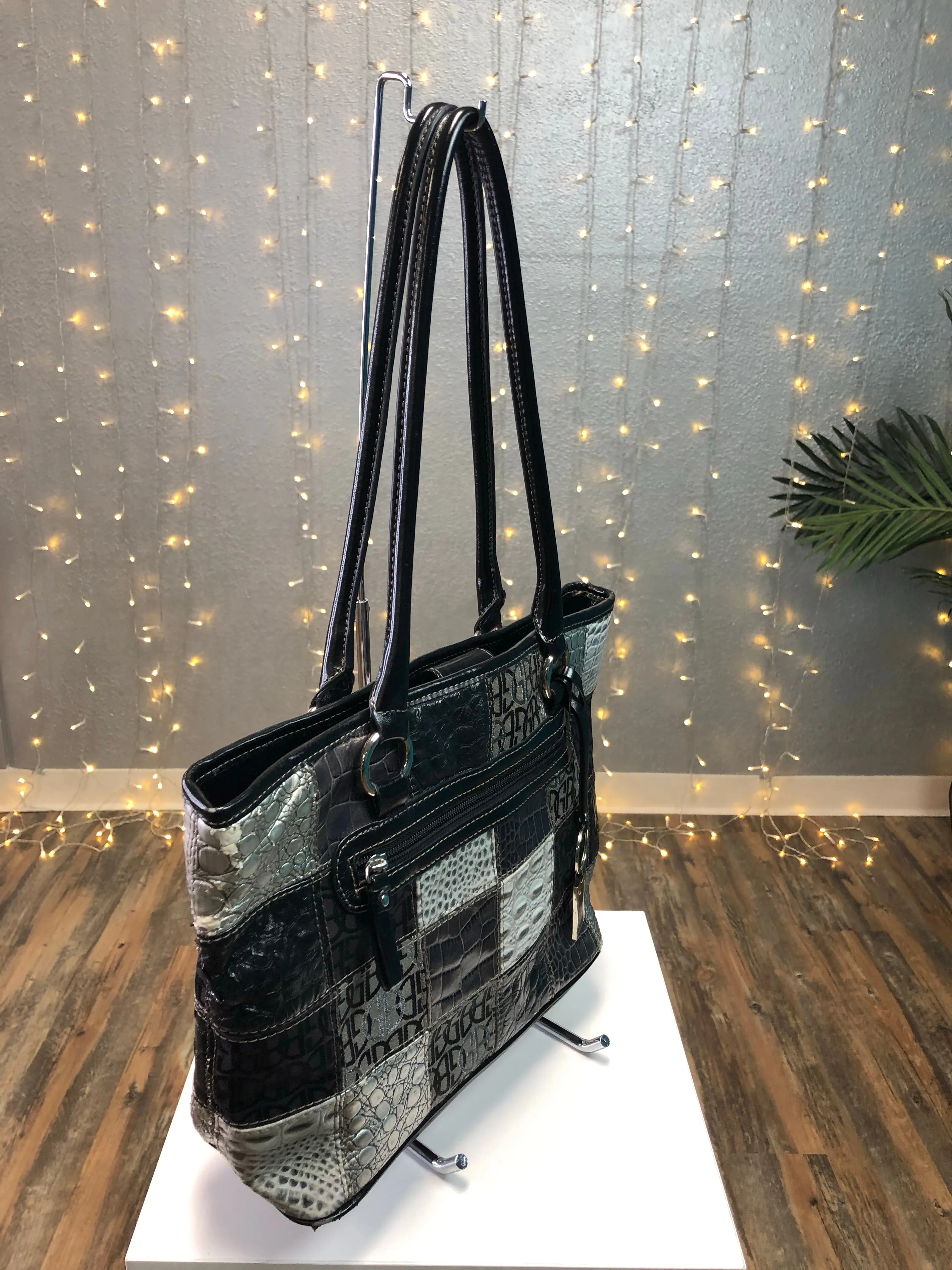Silver/Brwn Snake Purse (Gianni Bernine)