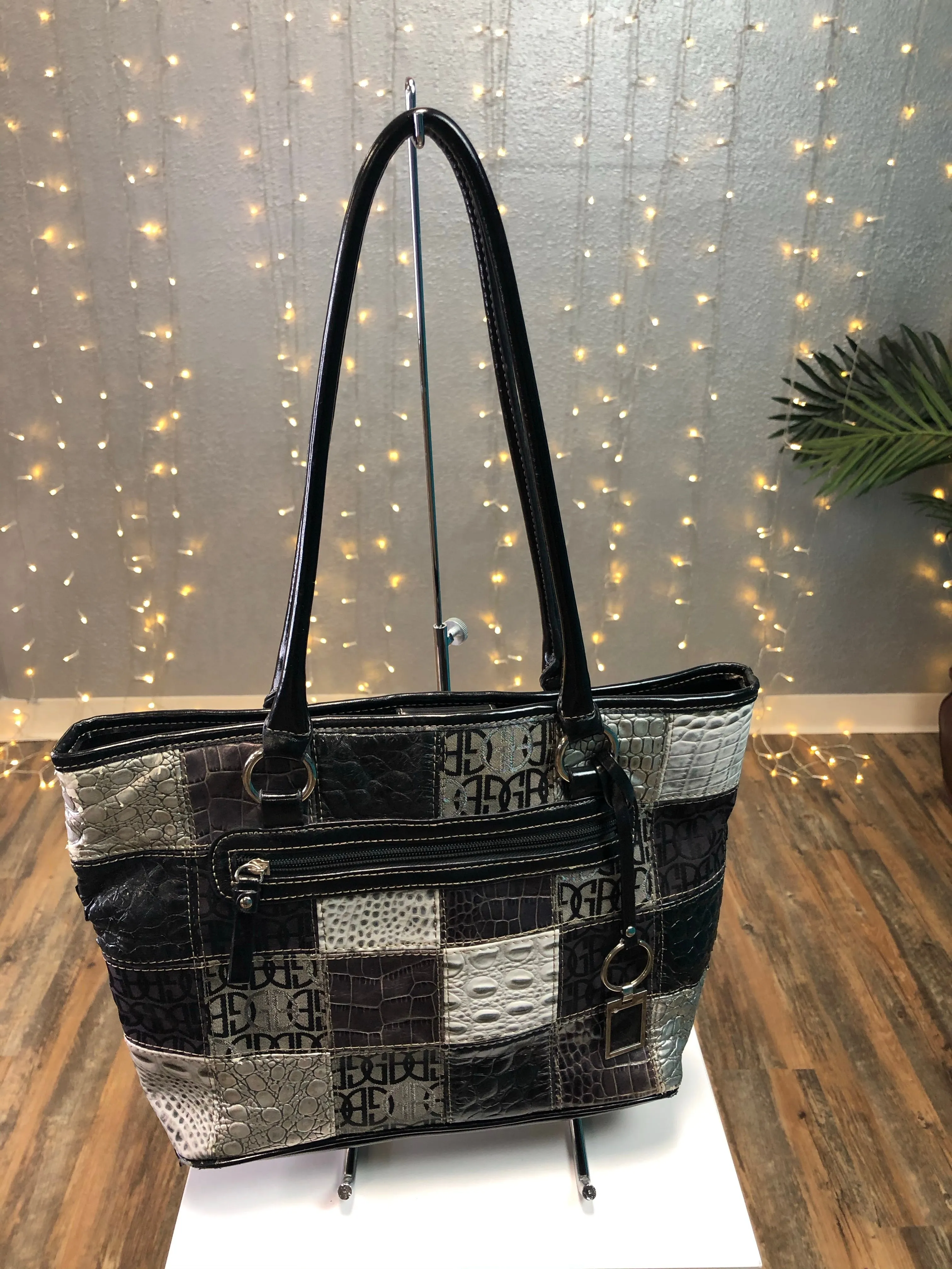 Silver/Brwn Snake Purse (Gianni Bernine)