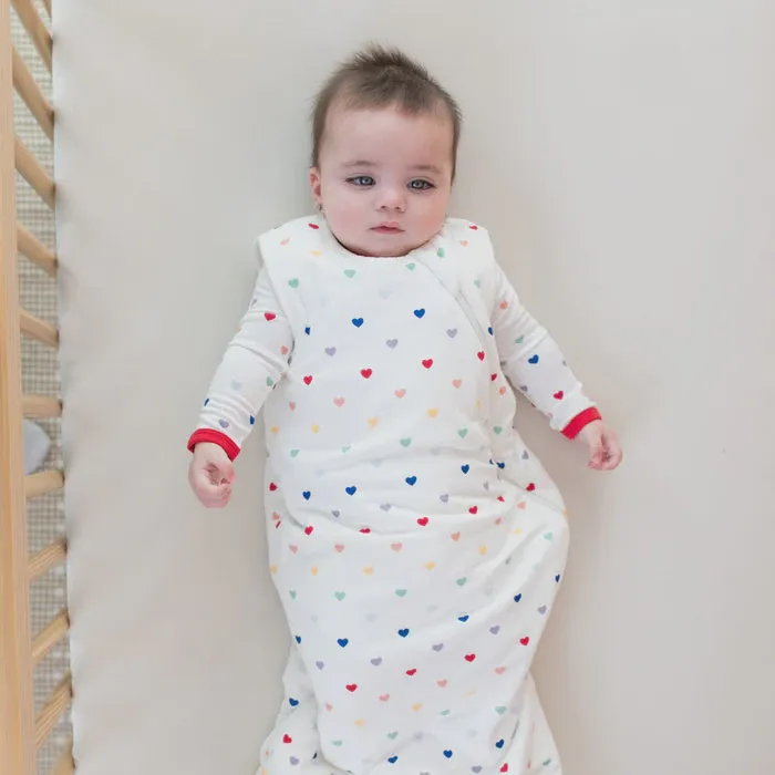 Sleep Bag in Cloud Rainbow Heart 1.0 TOG