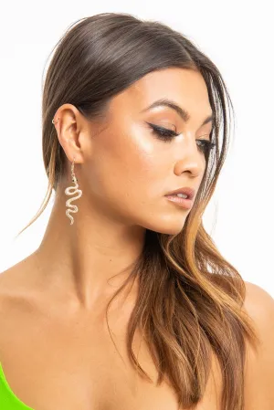 Snake Gold Metal Earrings - Inis
