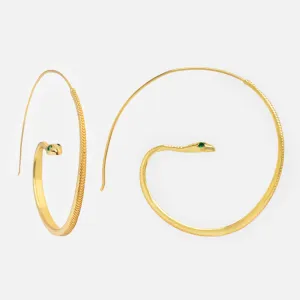 Snake Hoop Earrings