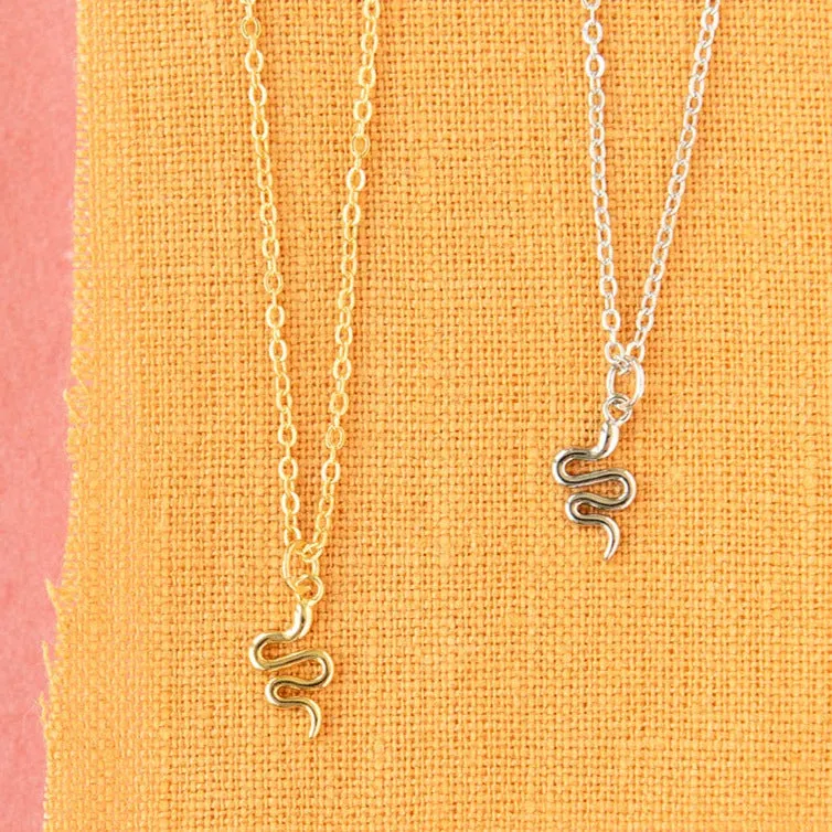 Snake Reptile Charm Necklace