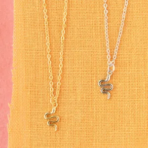Snake Reptile Charm Necklace