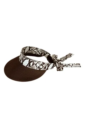 SNAKE SKIN BOW VISOR HAT
