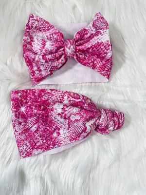 Snake Skin Headwrap/Top Knot