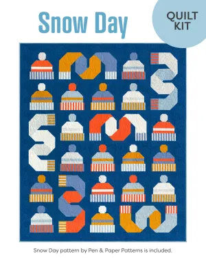 Snow Day quilt kit featuring Kona solids