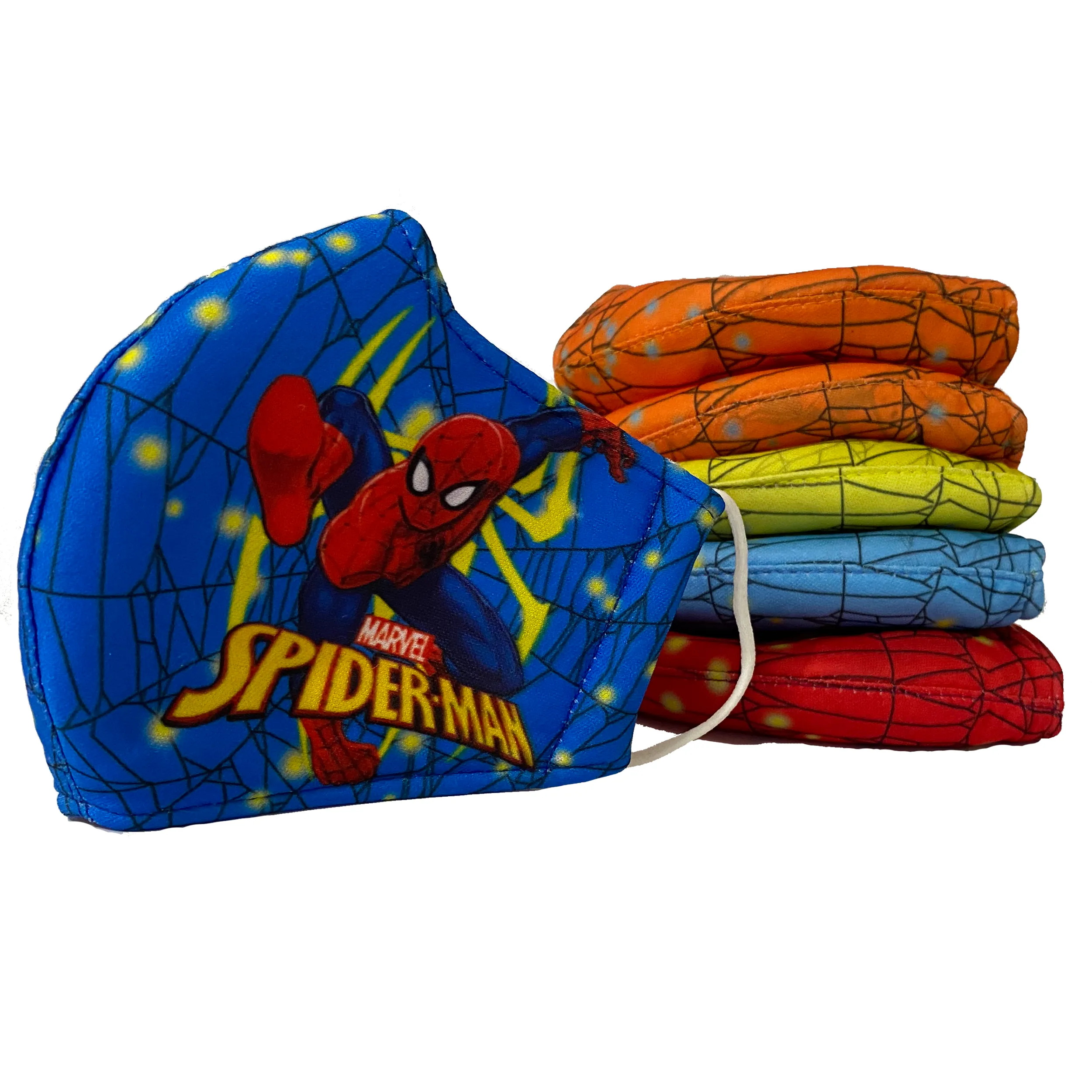 Spider Man Print Contour Face Mask for Kids