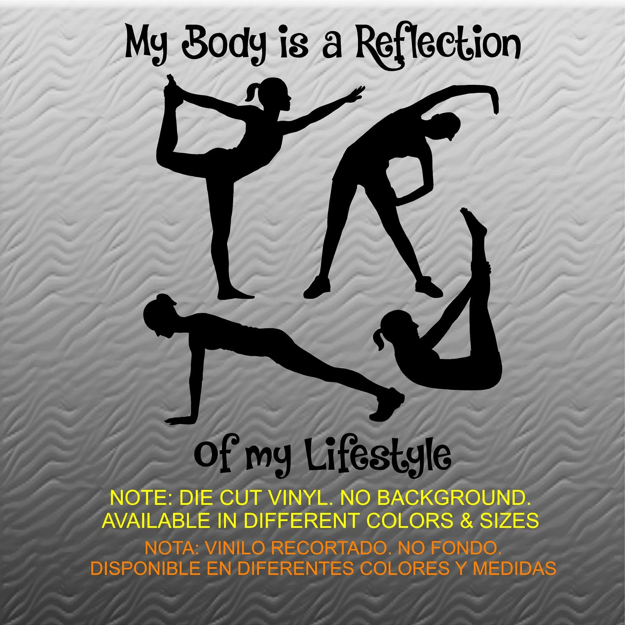 Stickers. Vinyl Wall Decal. Fitness. Gym. Exercise: My Body is a reflection of my Lifestyle