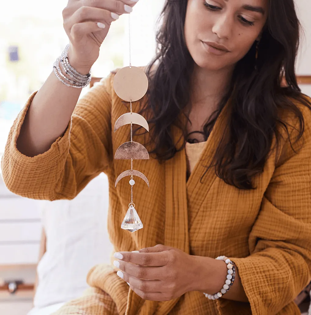 Suncatcher- Moon Phase/Moonstone