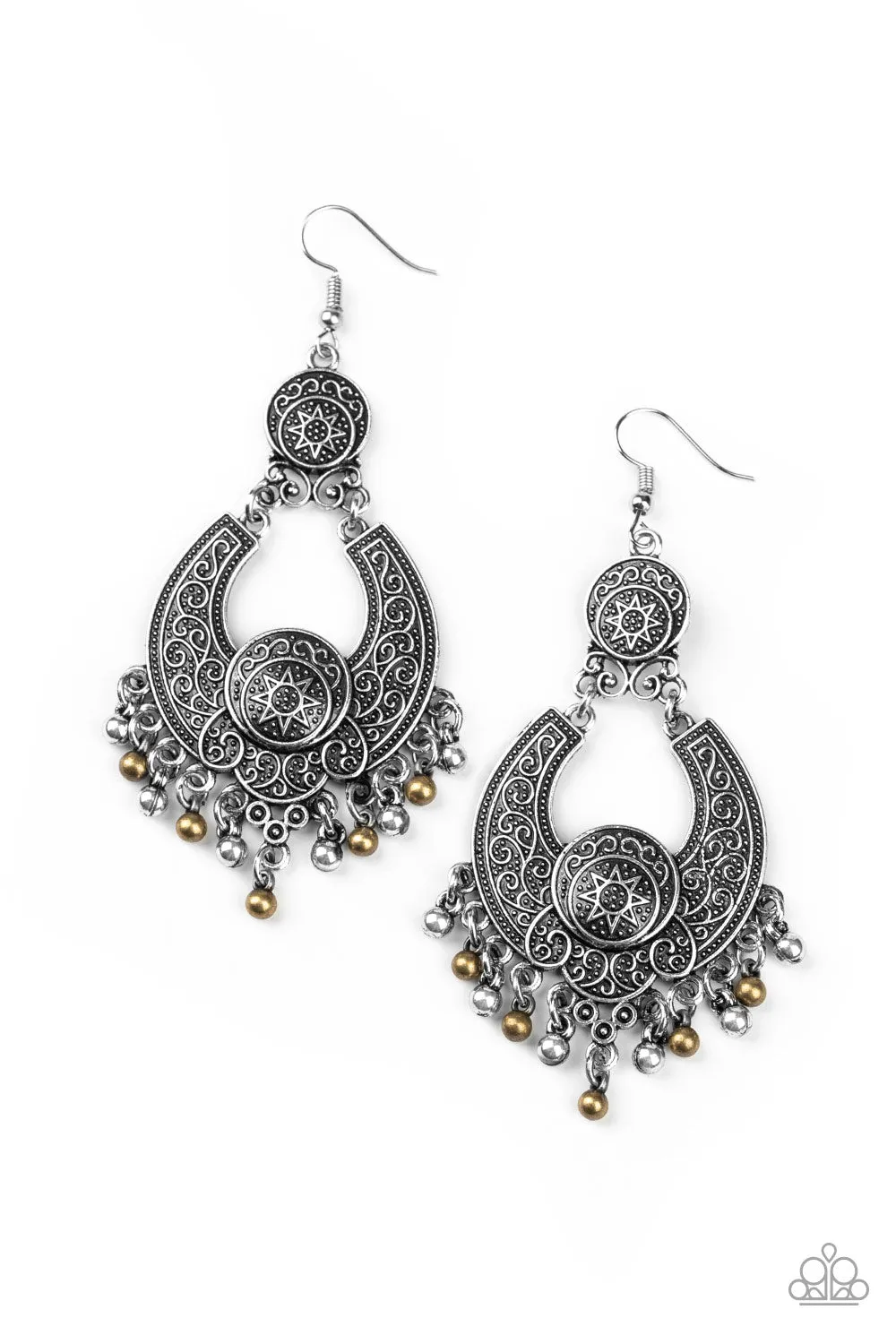 Sunny Chimes - Multi Paparazzi Earrings