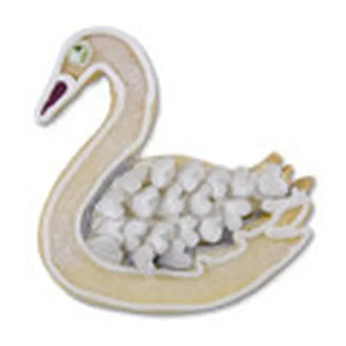 Swan Cookie Cutter with Embossed Detail 6.5cm