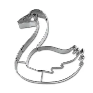 Swan Cookie Cutter with Embossed Detail 6.5cm