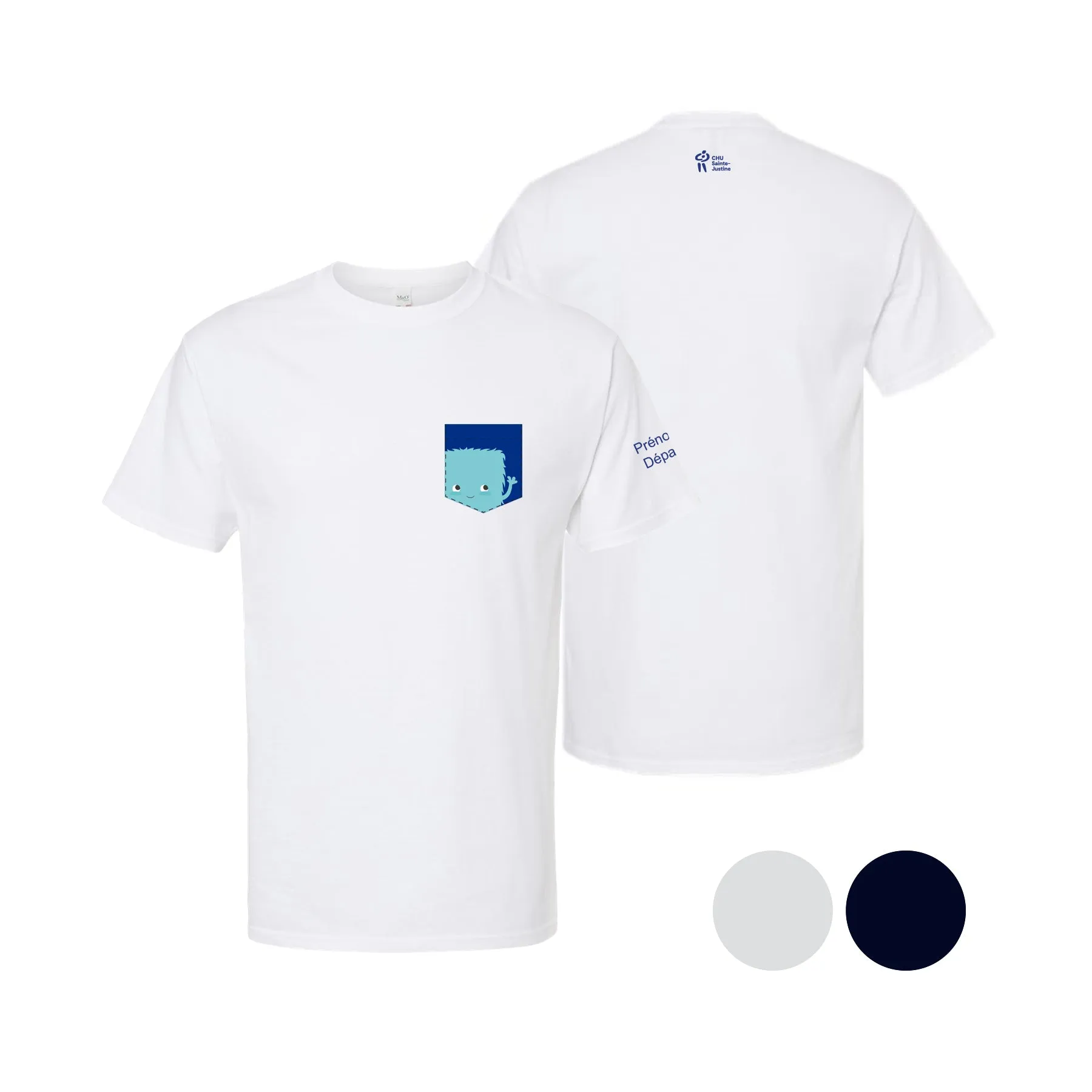 T-shirt avec poche - Collection Jujus - Énergie & Gentillesse  - CHU Sainte-Justine
