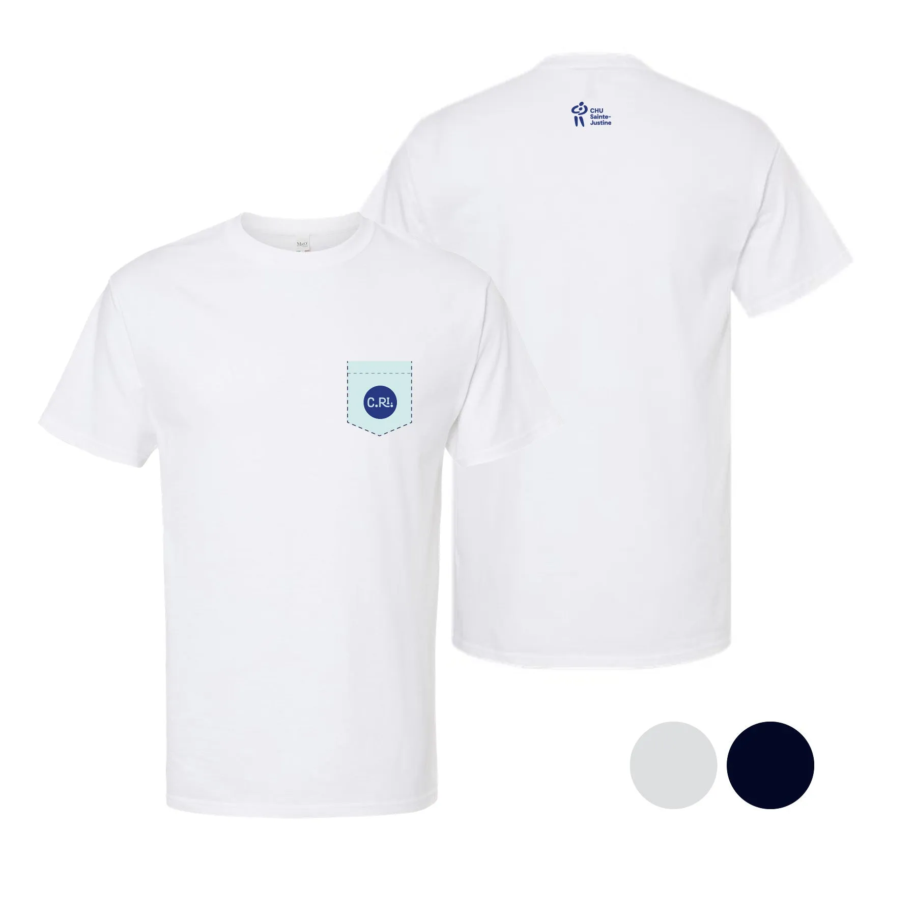 T-shirt avec poche - Collection  spéciale projets - CHU Sainte-Justine