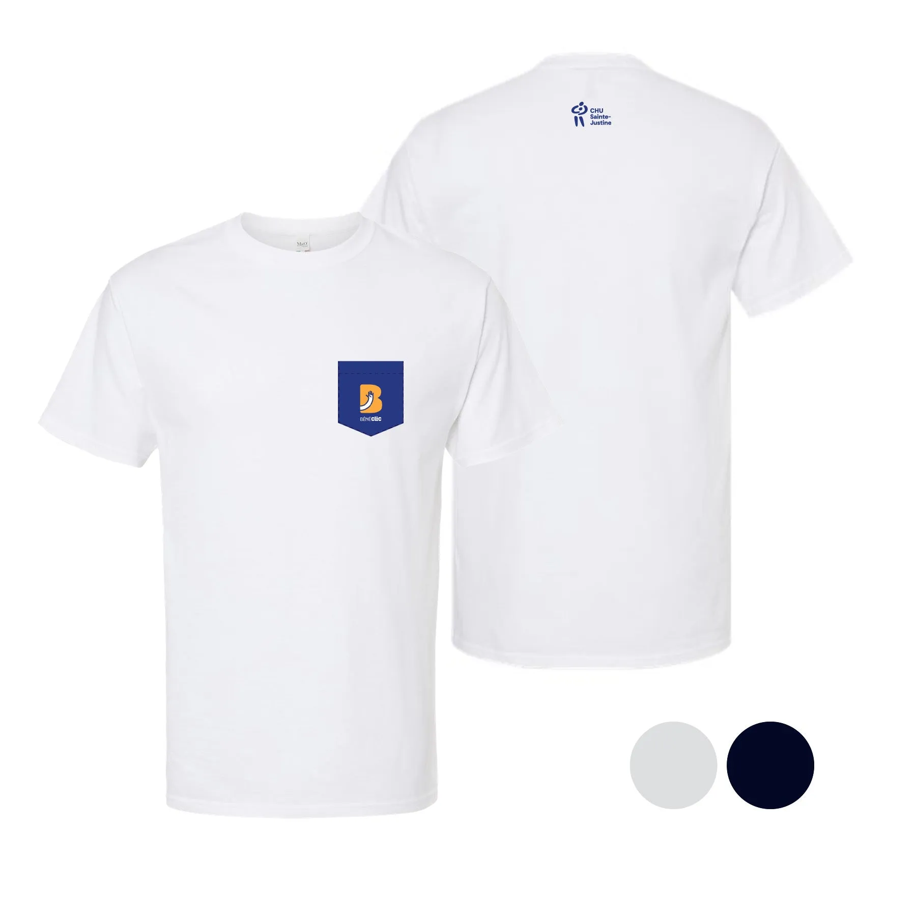 T-shirt avec poche - Collection  spéciale projets - CHU Sainte-Justine