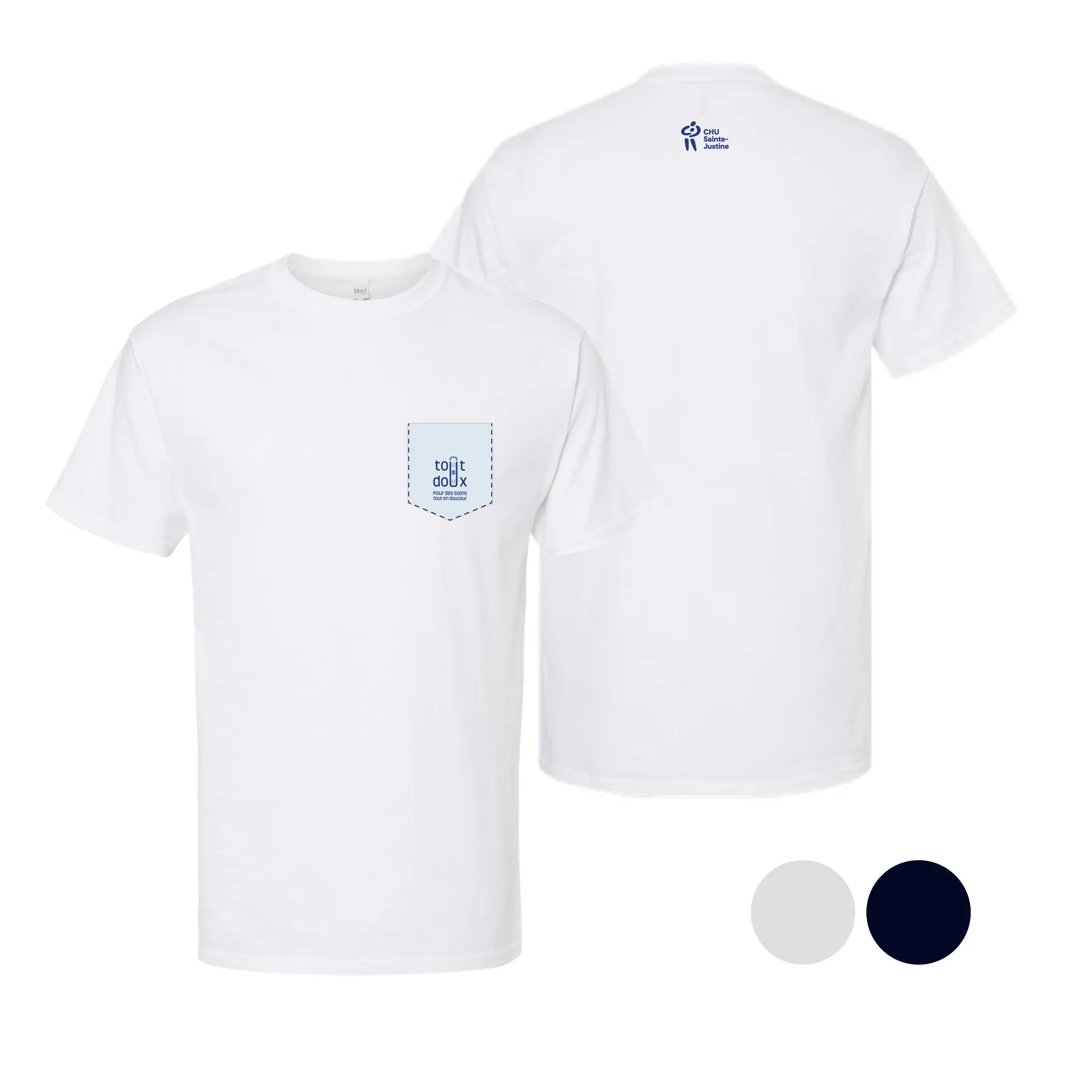 T-shirt avec poche - Collection  spéciale projets - CHU Sainte-Justine