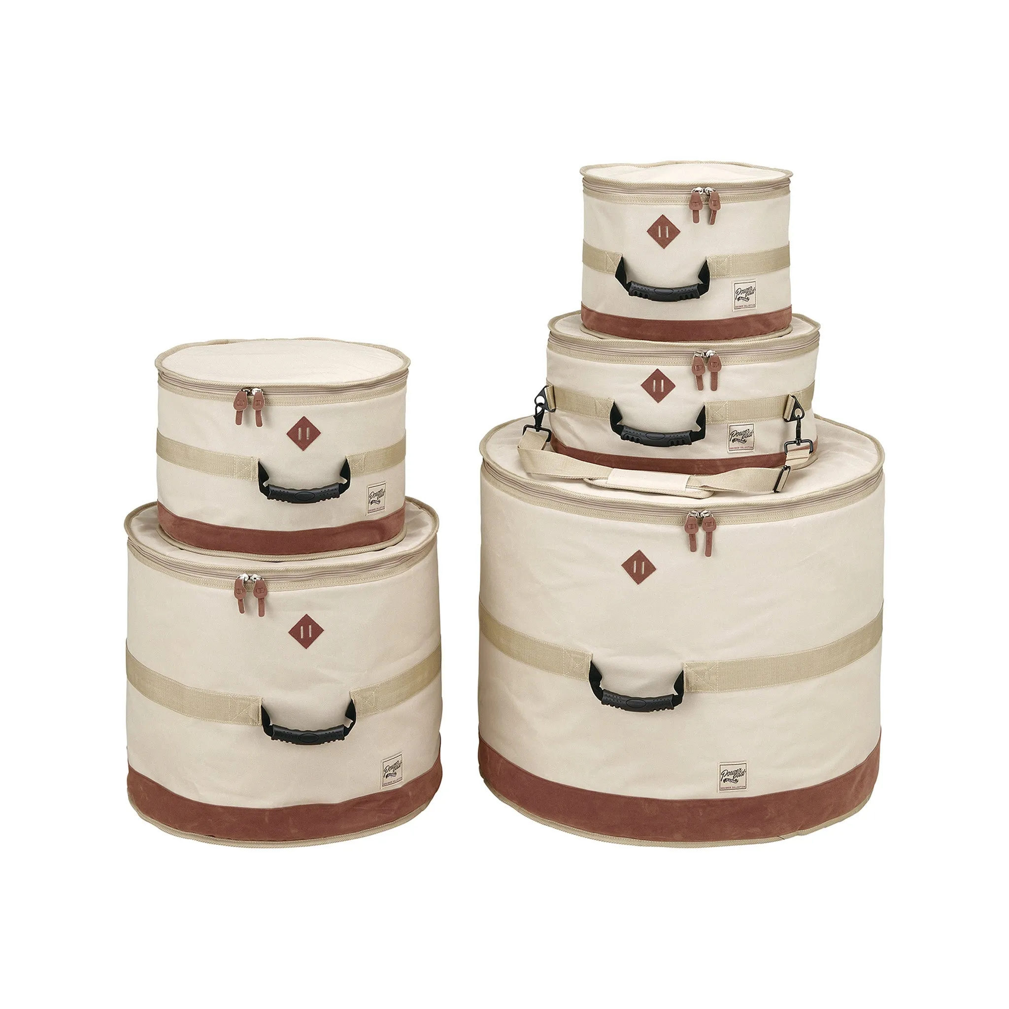 TAMA TDSS52KBE Powerpad Designer Drum Bag Set for 5pc Drum Kit with 22inch BD, Beige