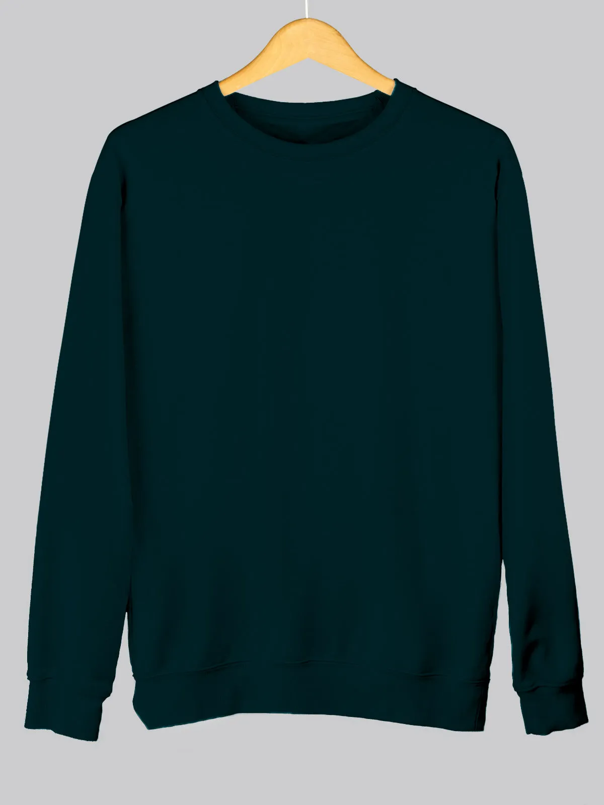 Teal Blue Plain Sweatshirt