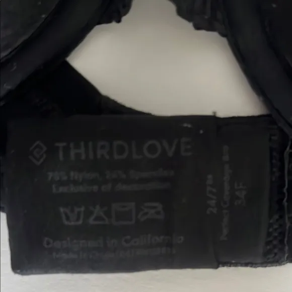 ThirdLove Black Full-Coverage Bra with Adjustable Straps 24/7  Perfect Coverage