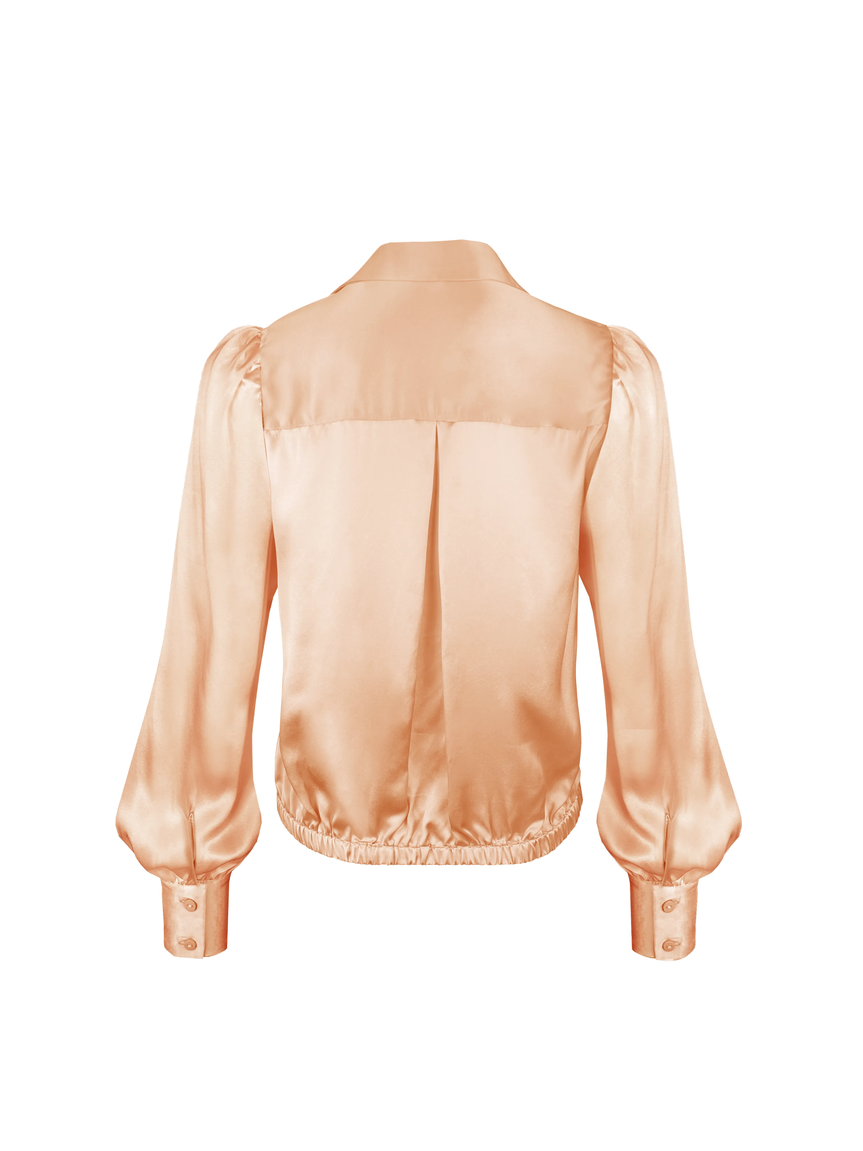 Tie Front Shirt - Peach Sherbet