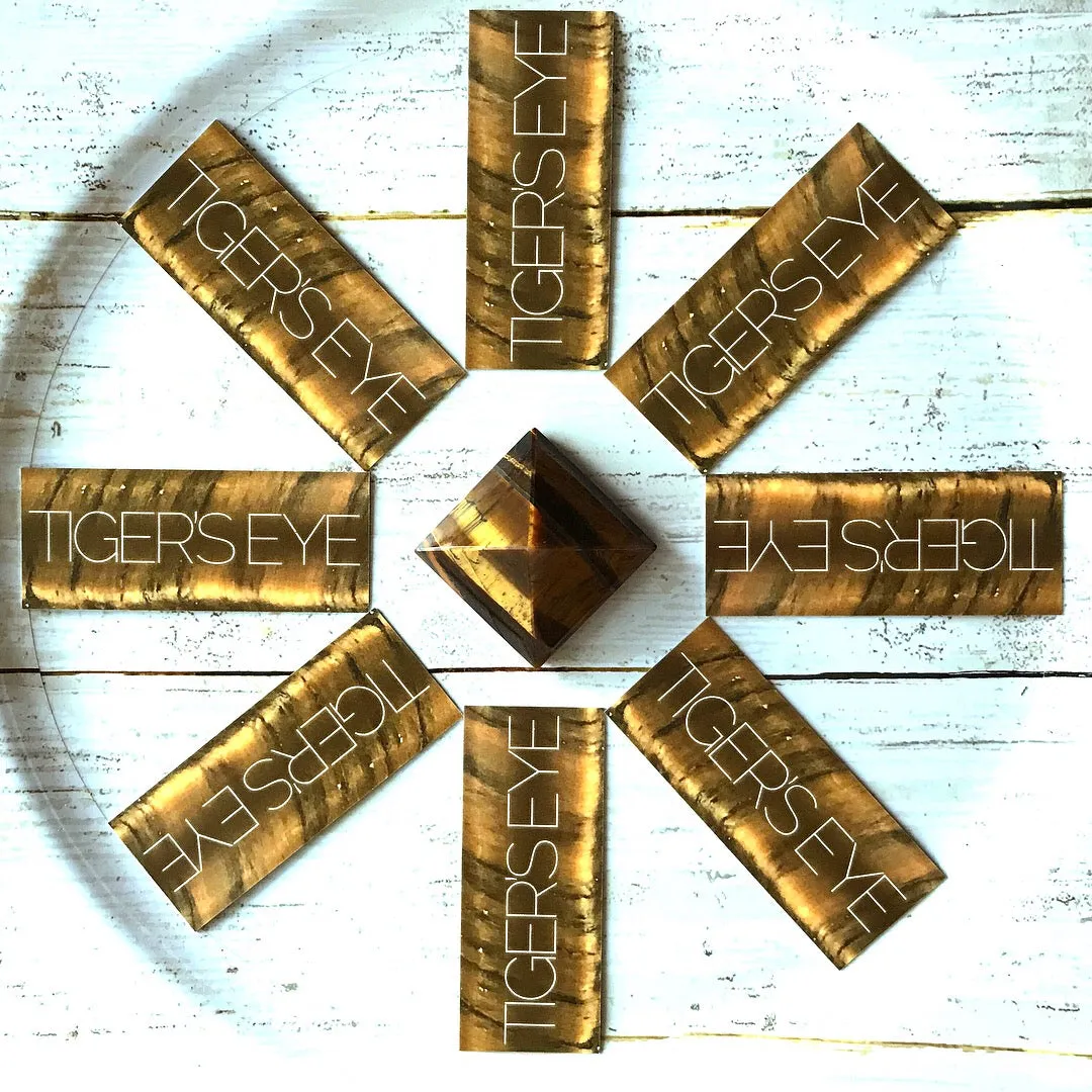 Tiger's Eye Pyramid Stone Set