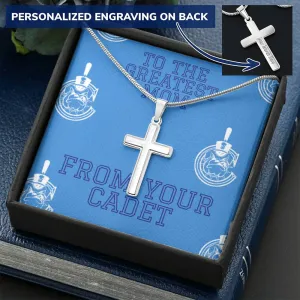 To The Greatest Mom Custom Engravable Cross Necklace