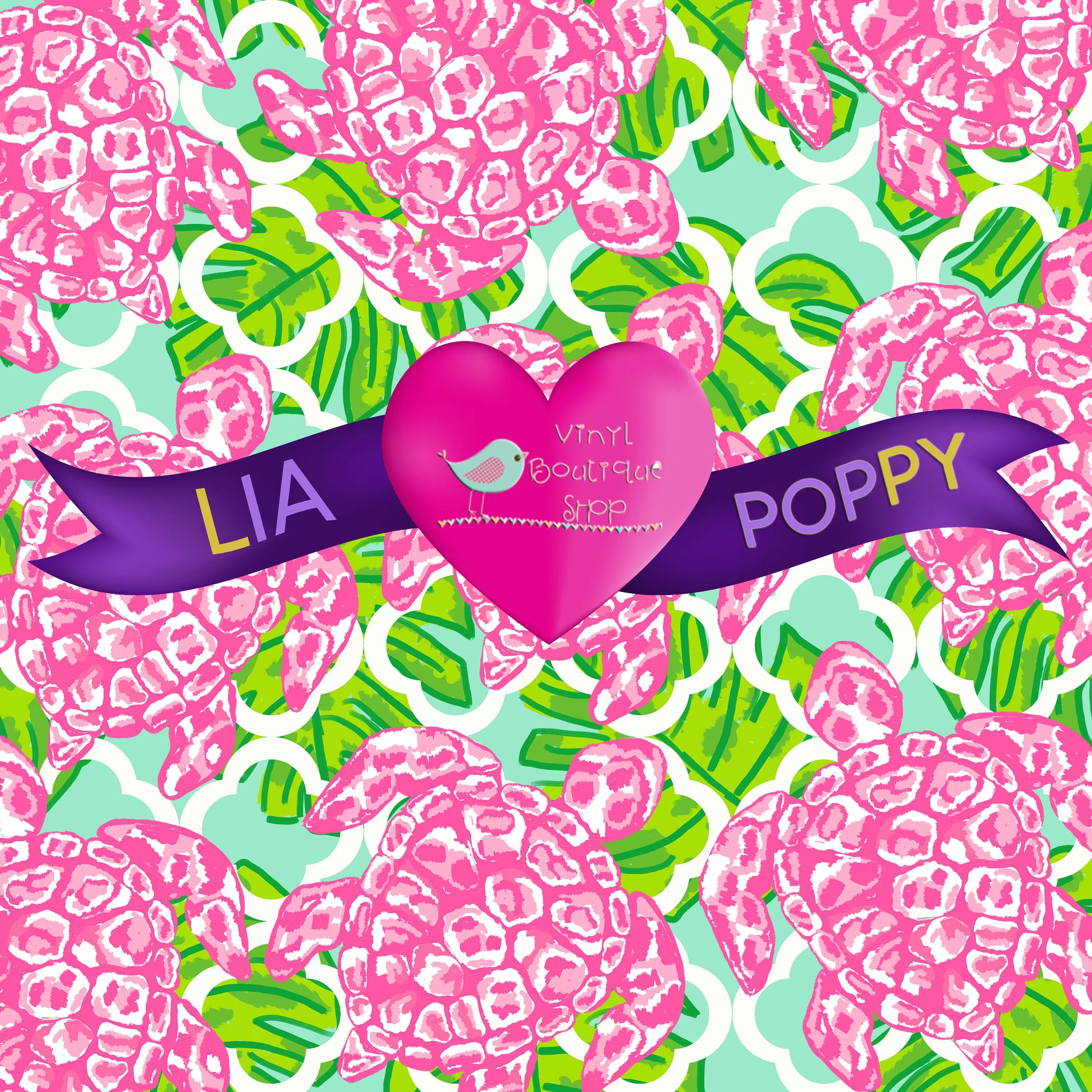 Tortoise Lia Poppy Vinyl Sheet LPY-43