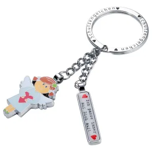 TROIKA Keyring GUARDIAN ANGEL with German Inscription - LOTTA