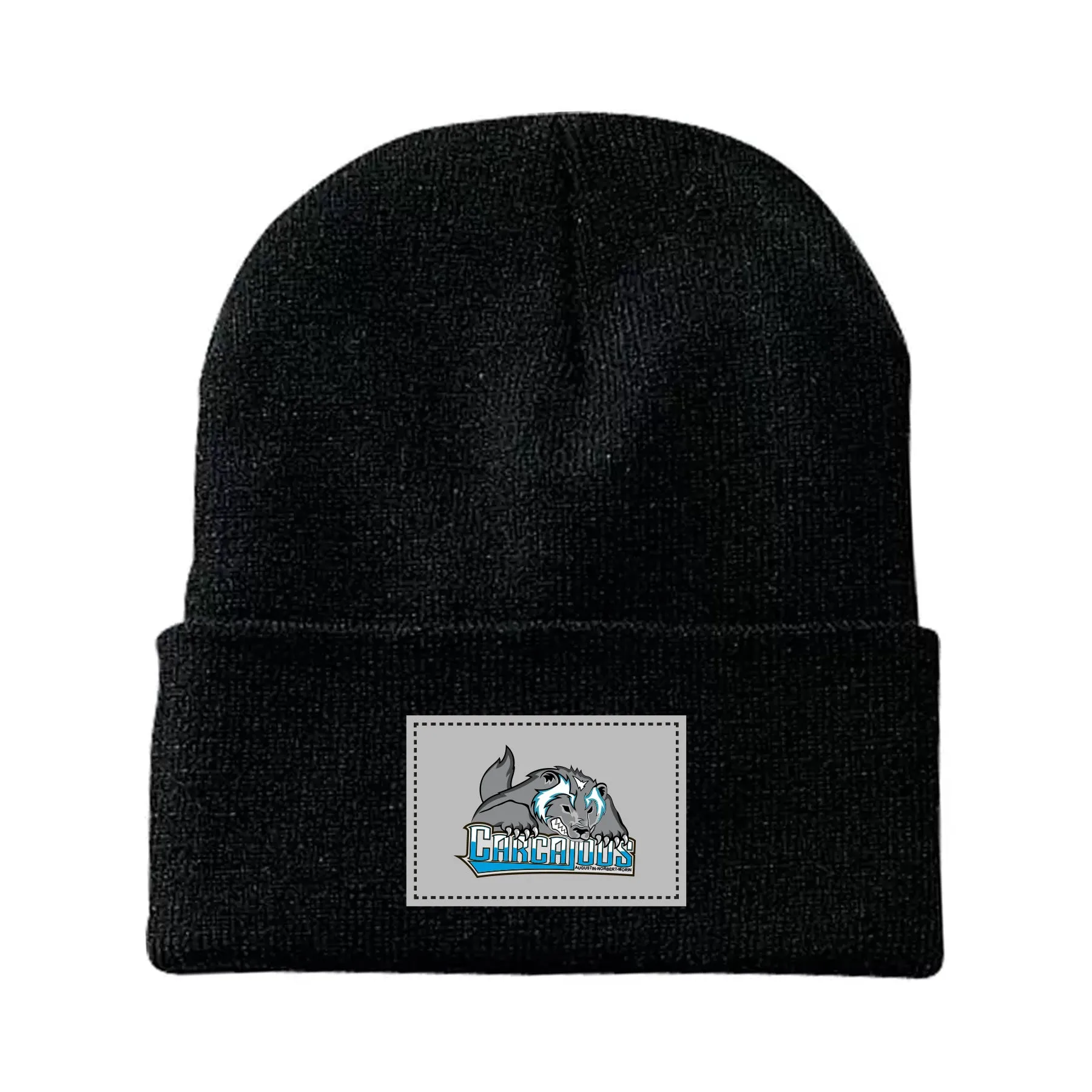 Tuque noire - Logo Carcajou - École A.N.M.