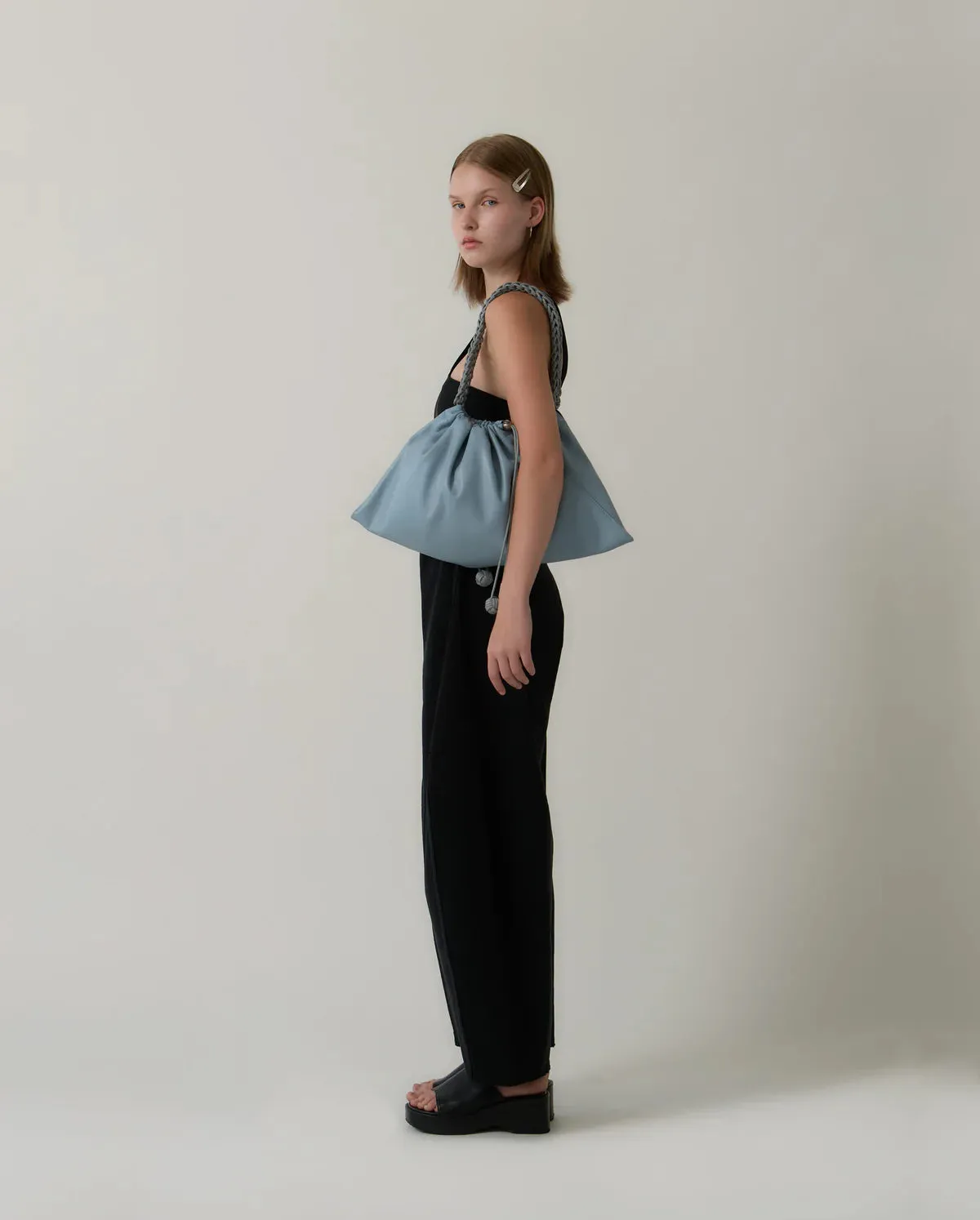 Twin Tote  | Lge Smokey Blue