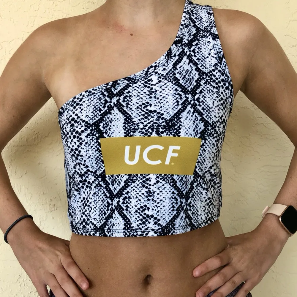 UCF Snake Skin One Shoulder Top