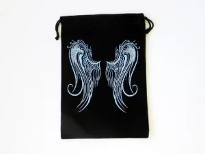 Unlined Velvet Embroidered bag | Angel Wings
