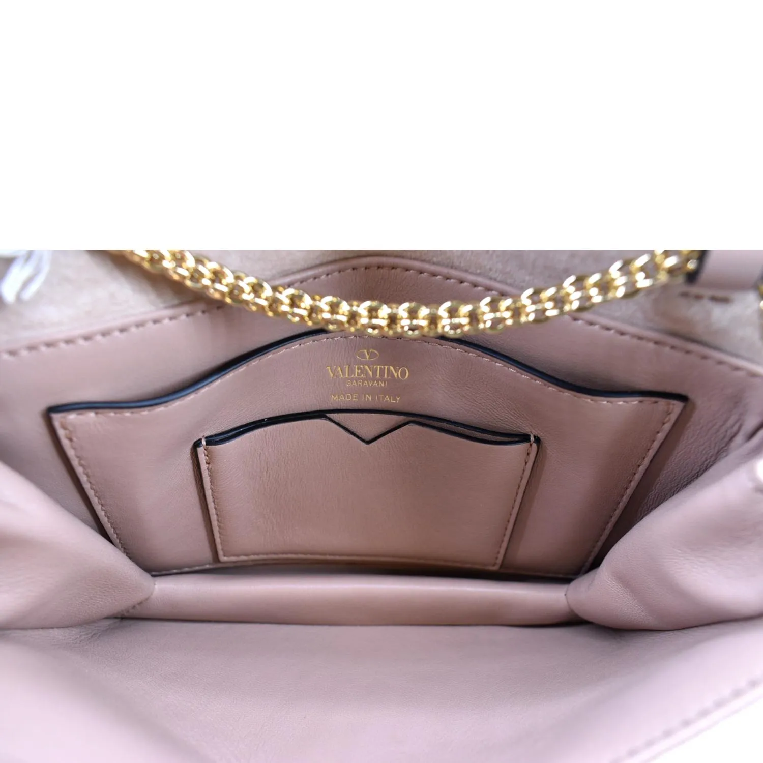 VALENTINO GARAVANI One Stud Crystal-Embellished Suede Shoulder Bag Pink