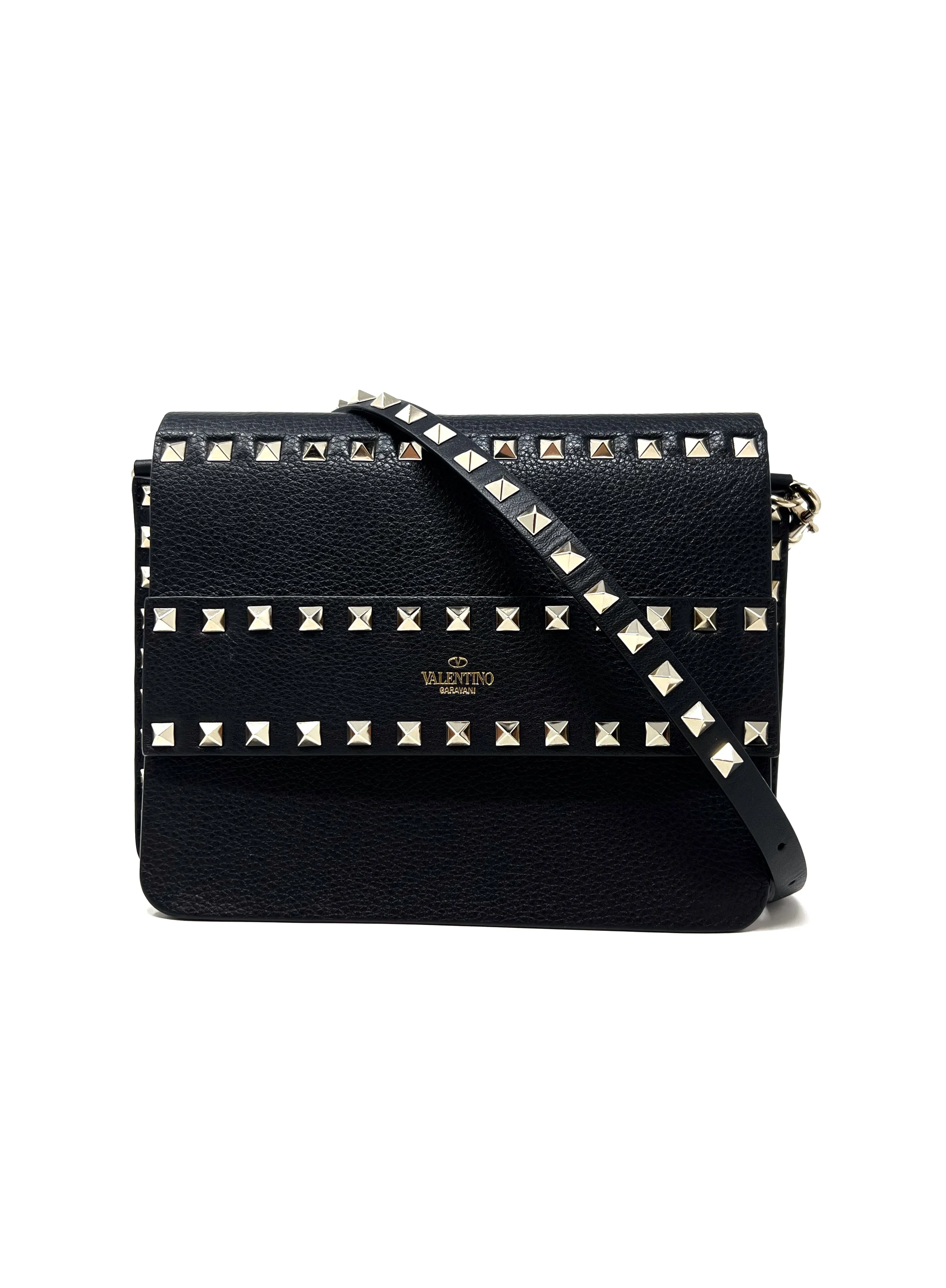 Valentino WDB! Rockstud Grainy Calf Crossbody Bag