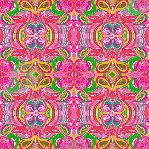 Vibrant Colors All Nighter Lilly Inspired Small Scale Vinyl Sheet