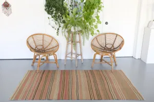 Vintage Anatolian Kilim 3.7ftx6.7ft