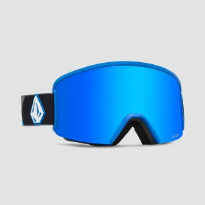 Volcom Garden Snow Goggles Blue/Dark Grey/Blue Chrome   Bonus Lens Yellow