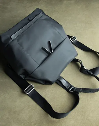 Womens Nylon Backpack Gray Best Satchel Backpack Bag Nylon School Rucksack for Ladies