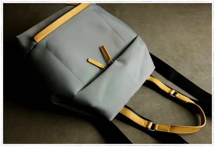 Womens Nylon Backpack Gray Best Satchel Backpack Bag Nylon School Rucksack for Ladies