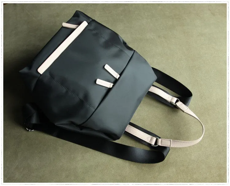 Womens Nylon Backpack Gray Best Satchel Backpack Bag Nylon School Rucksack for Ladies