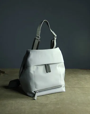 Womens Nylon Backpack Gray Best Satchel Backpack Bag Nylon School Rucksack for Ladies