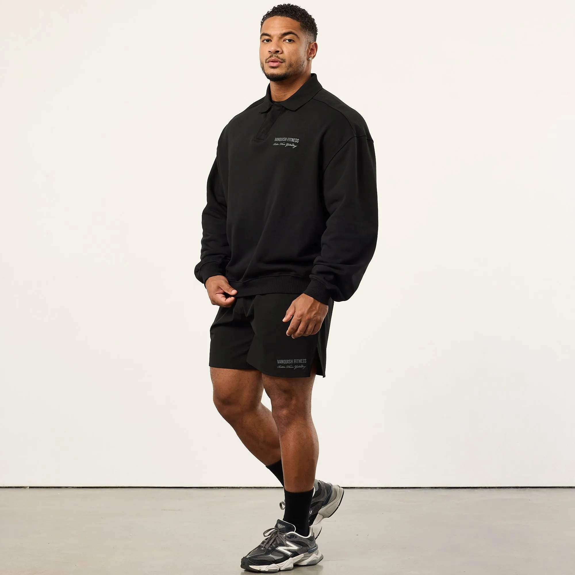 【XXLのみ】VANQUISH FITNESS Signatureモデル ブラック ウーブン ショーツ 国内発送