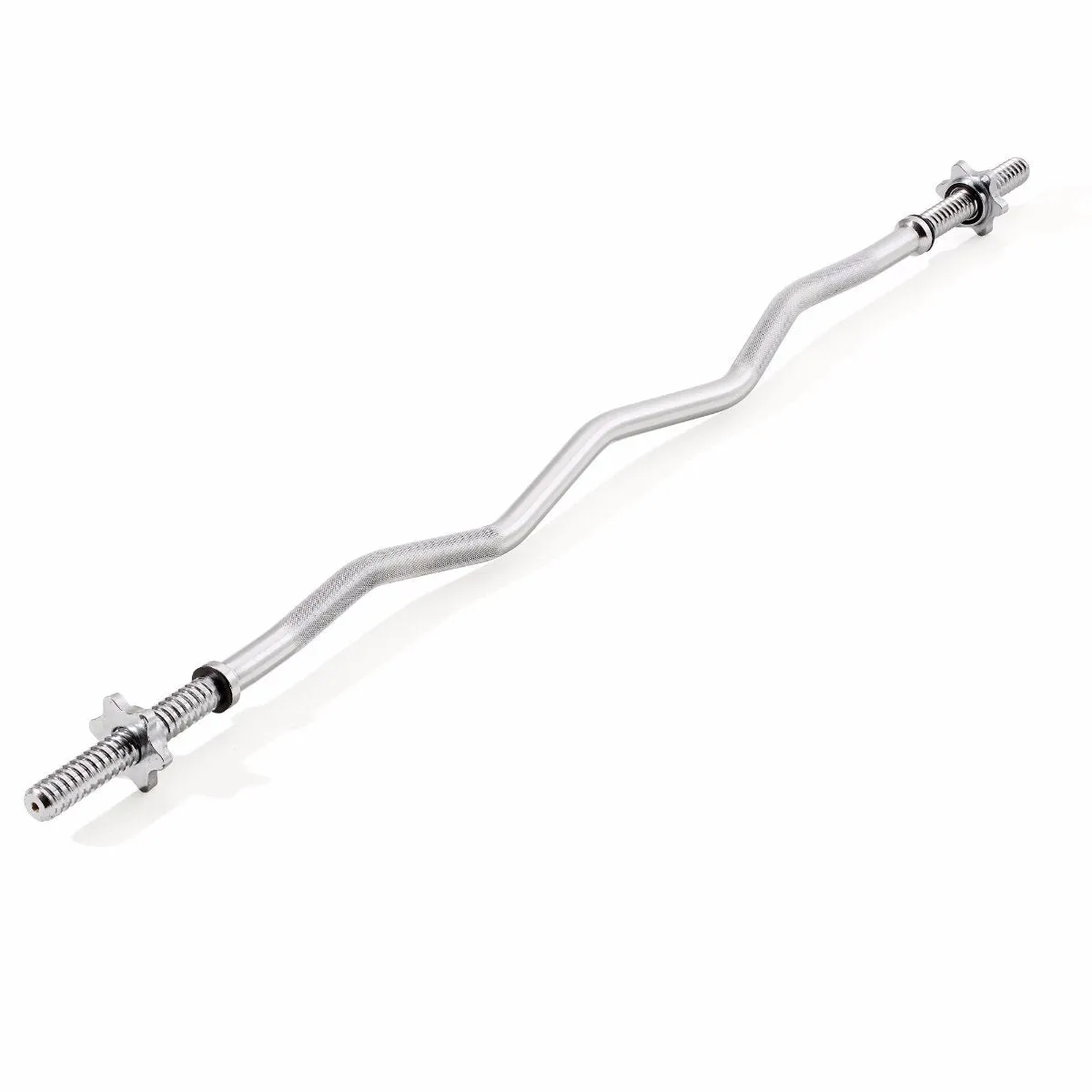 York Fitness 1" Spinlock EZ Curl Bar